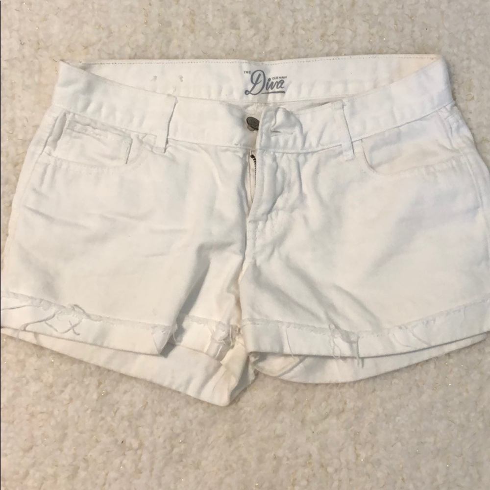 White Jean Shorts